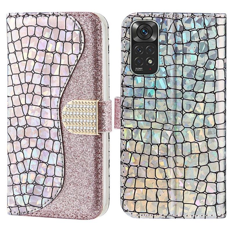 Flipové Pouzdro Na Xiaomi Redmi Note 11 / Note 11S Luxusní Flitry Croco