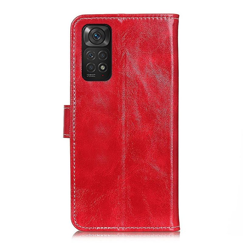 Flipové Pouzdro Na Xiaomi Redmi Note 11 / Note 11S Prošívání S Luxusním Koženým Efektem