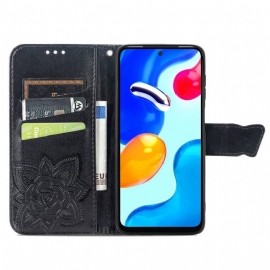 Flipové Pouzdro Na Xiaomi Redmi Note 11 / Note 11S Reliéfní Motýl