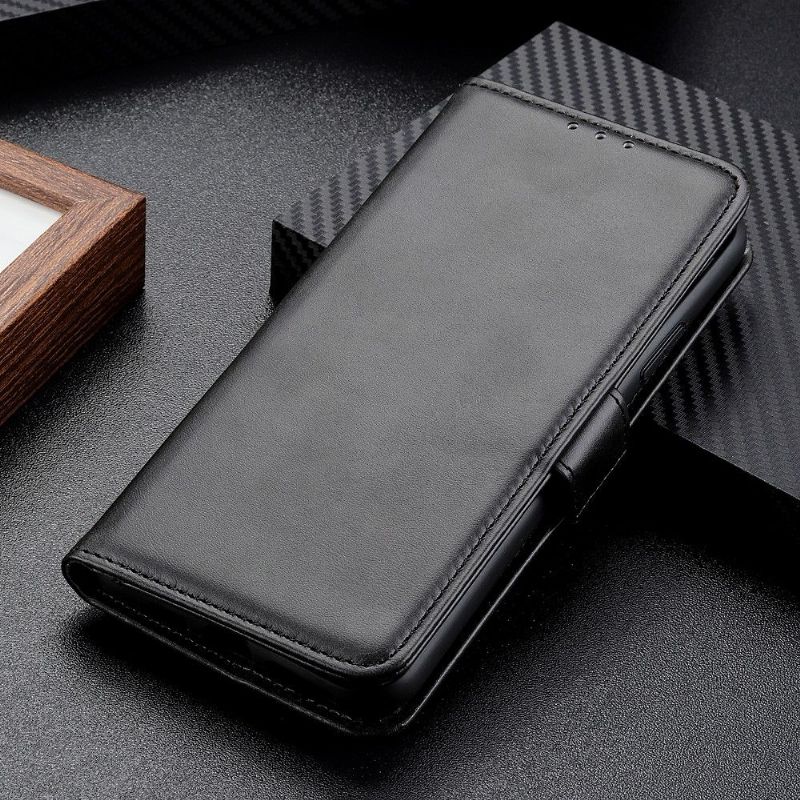 Kožené Pouzdro Folio Na Xiaomi Redmi Note 11 / Note 11S Peněženkové Pouzdro Matný Kožený Kryt