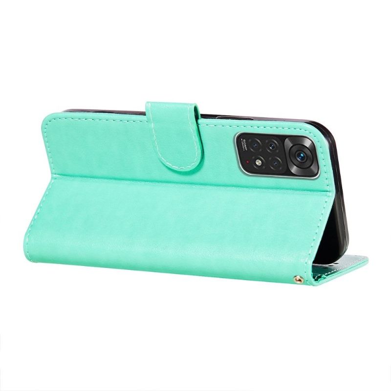 Kožené Pouzdro Na Xiaomi Redmi Note 11 / Note 11S Flipové Pouzdro Chlopeň Držáku Karty