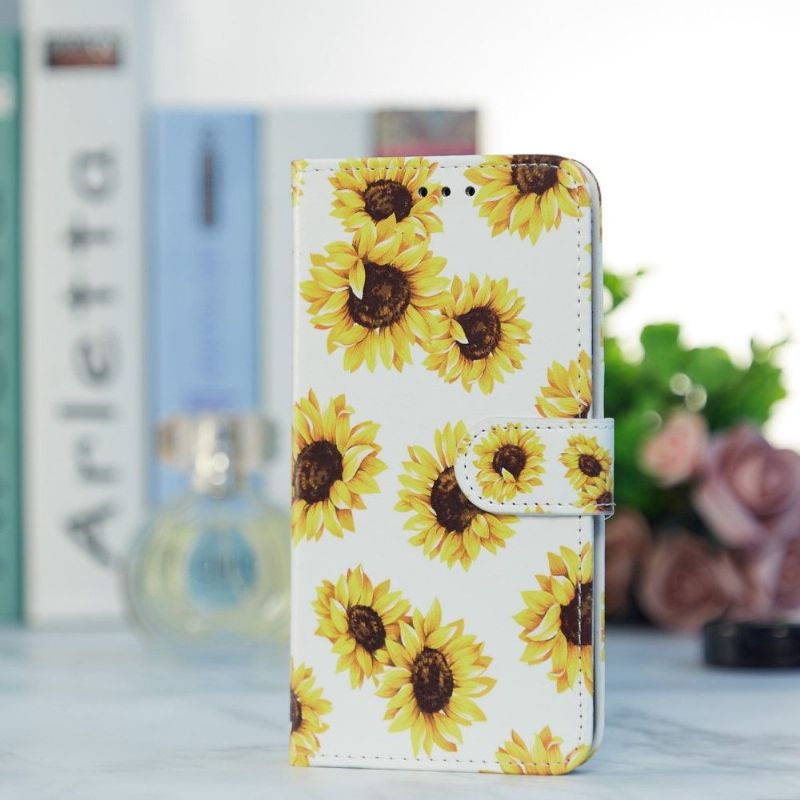 Kožené Pouzdro Na Xiaomi Redmi Note 11 / Note 11S Květ Slunečnice