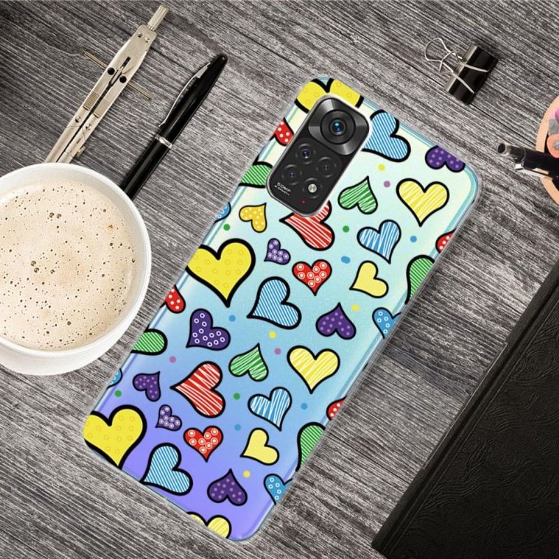 Kryt Na Xiaomi Redmi Note 11 / Note 11S Barevná Srdce