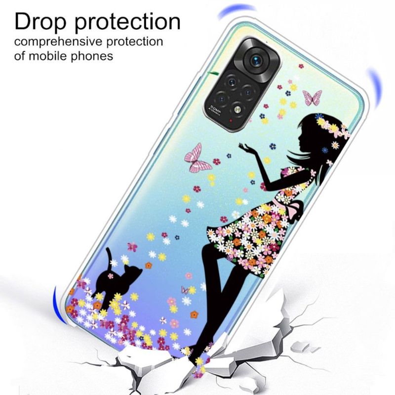 Kryt Na Xiaomi Redmi Note 11 / Note 11S Květinová Dívka