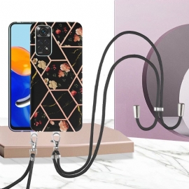 Kryt Na Xiaomi Redmi Note 11 / Note 11S Na Lana Mramor A Květiny