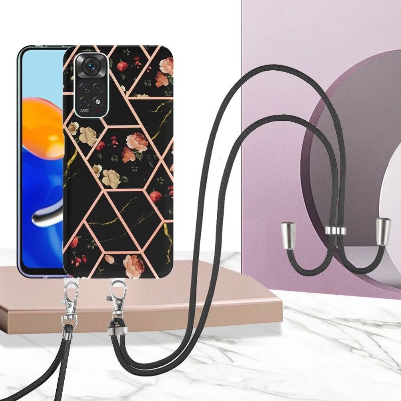 Kryt Na Xiaomi Redmi Note 11 / Note 11S Na Lana Mramor A Květiny