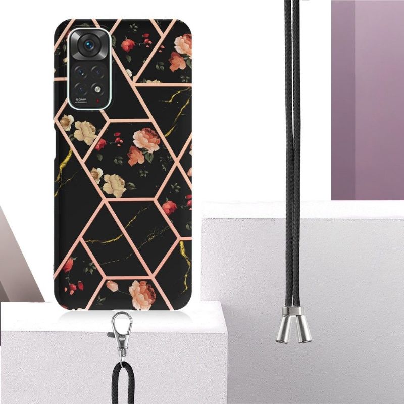Kryt Na Xiaomi Redmi Note 11 / Note 11S Na Lana Mramor A Květiny