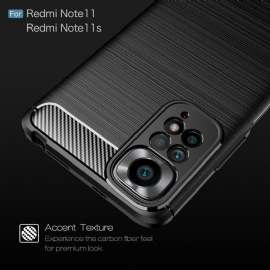 Kryt Na Xiaomi Redmi Note 11 / Note 11S Silikonový Kartáčovaný Efekt
