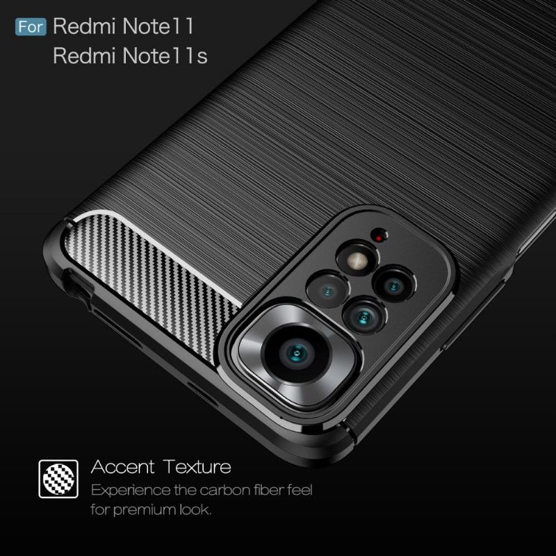 Kryt Na Xiaomi Redmi Note 11 / Note 11S Silikonový Kartáčovaný Efekt