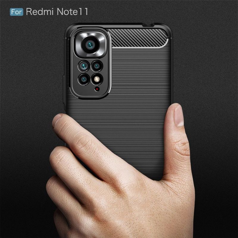 Kryt Na Xiaomi Redmi Note 11 / Note 11S Silikonový Kartáčovaný Efekt