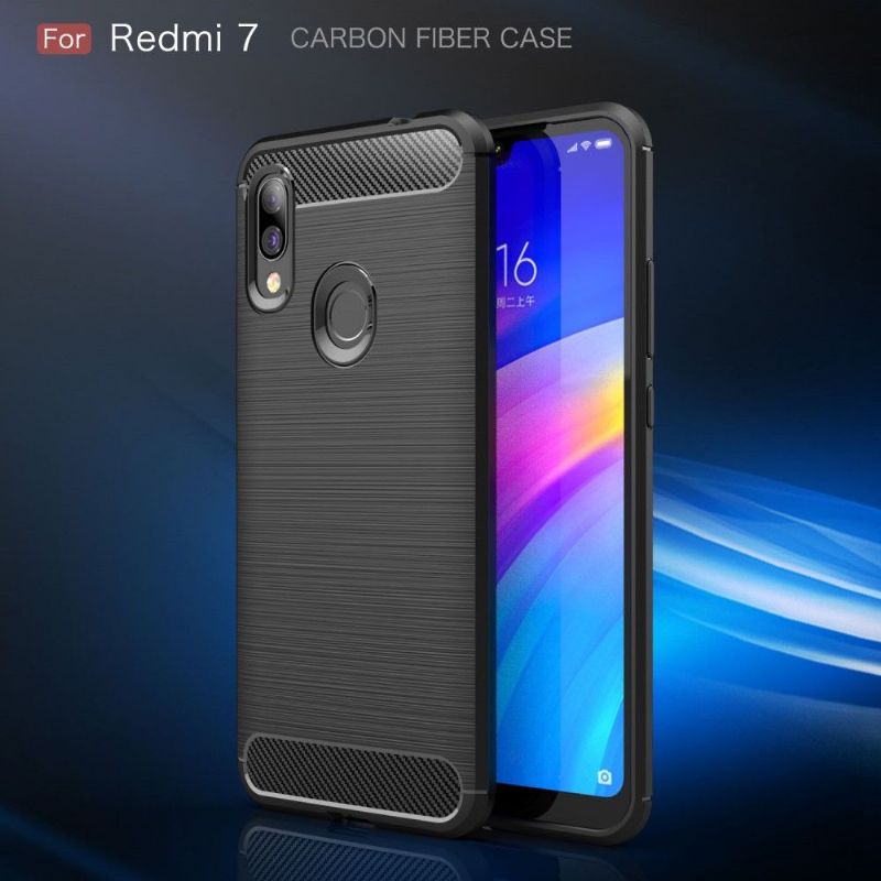Kryty Na Mobil Na Xiaomi Redmi 7 Uhlíkový Kartáčovaný Gel
