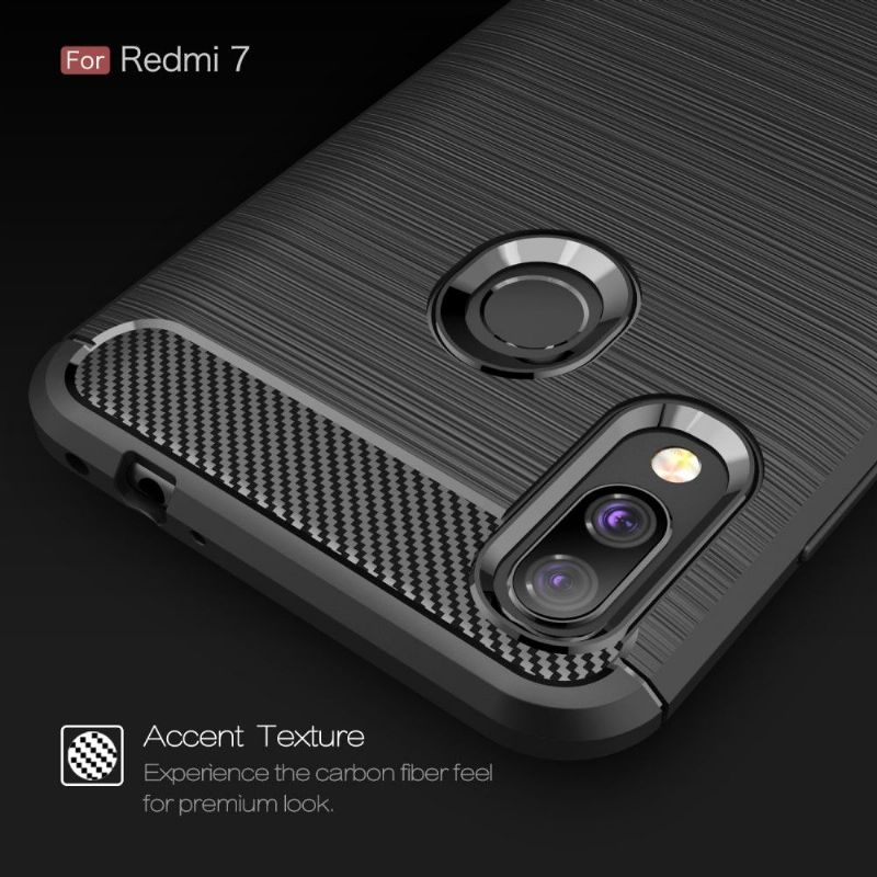 Kryty Na Mobil Na Xiaomi Redmi 7 Uhlíkový Kartáčovaný Gel