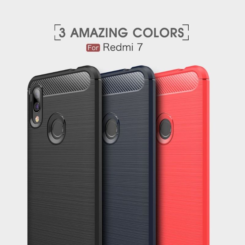 Kryty Na Mobil Na Xiaomi Redmi 7 Uhlíkový Kartáčovaný Gel