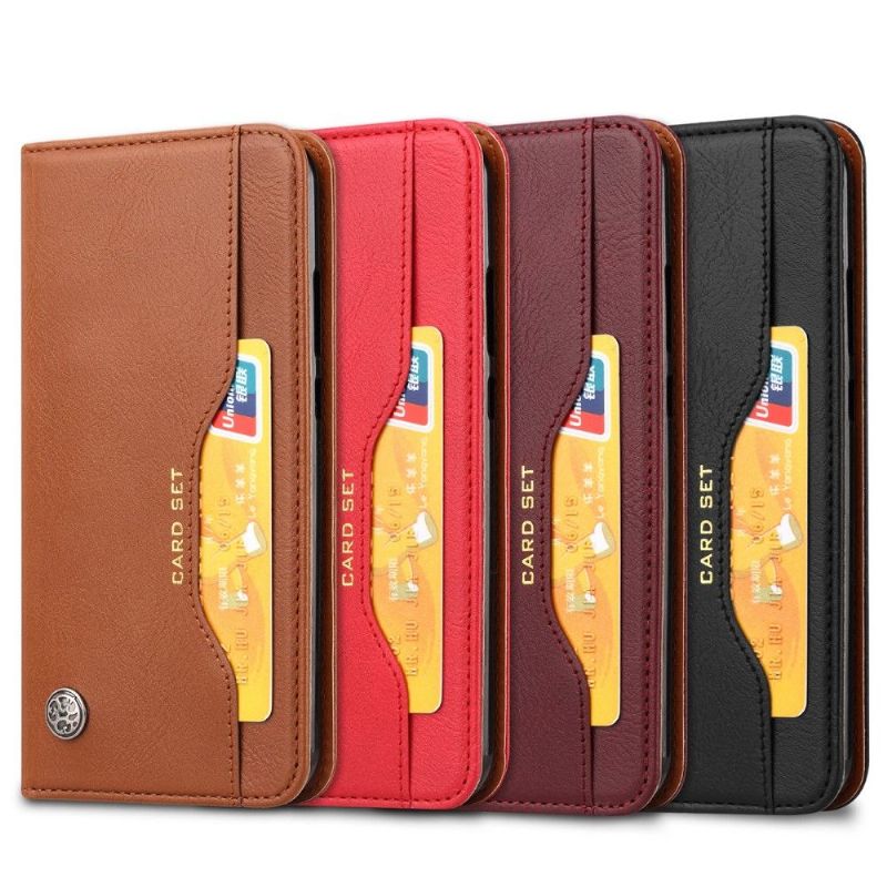 Pouzdra Na Xiaomi Redmi 7 Kůže Se Stojanem A Držákem Na Karty