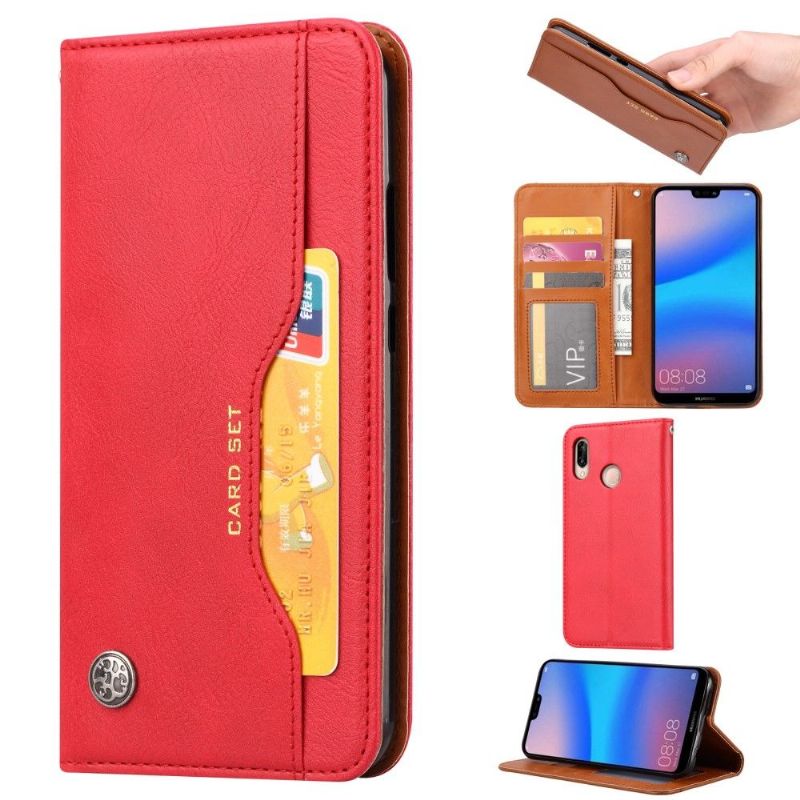 Pouzdra Na Xiaomi Redmi 7 Kůže Se Stojanem A Držákem Na Karty