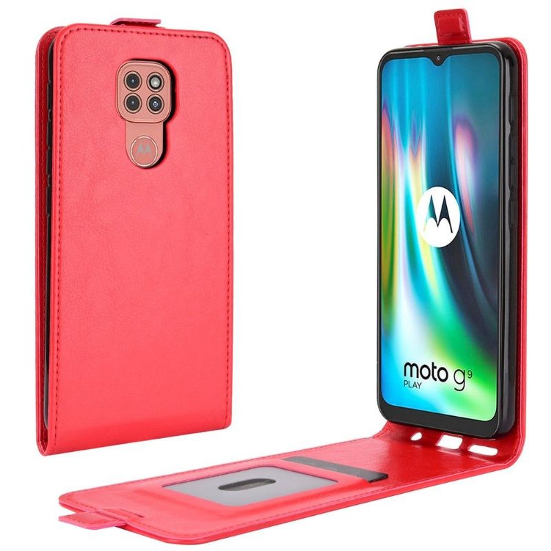 Flipové Pouzdro Na Motorola Moto G9 Play Kožené Pouzdro Vertikální Umělá Kůže