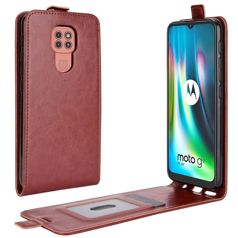 Flipové Pouzdro Na Motorola Moto G9 Play Kožené Pouzdro Vertikální Umělá Kůže