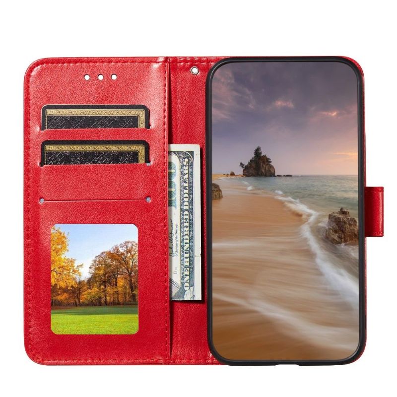 Flipové Pouzdro Na Motorola Moto G9 Play Krajka Z Umělé Kůže
