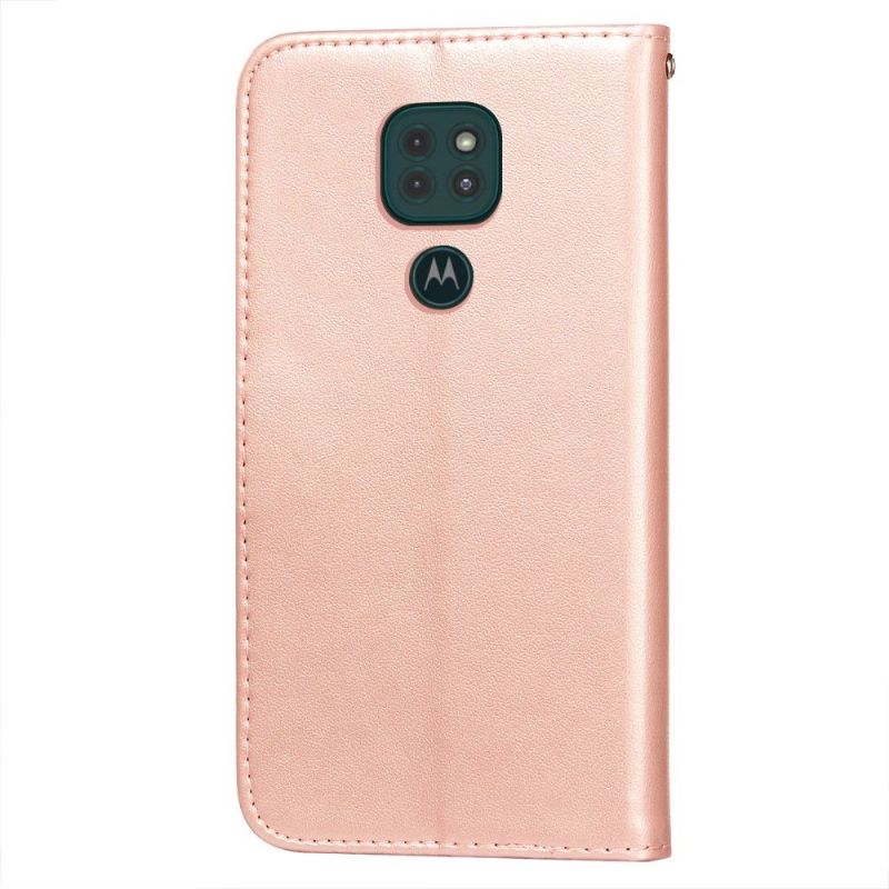 Flipové Pouzdro Na Motorola Moto G9 Play Krajka Z Umělé Kůže
