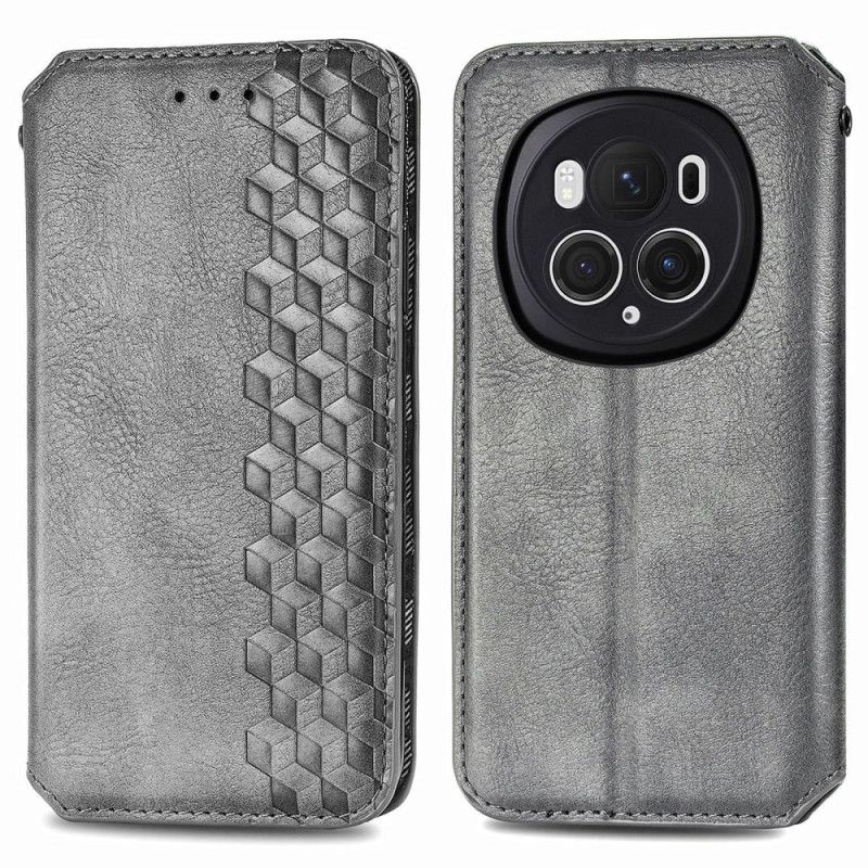 Kožené Pouzdro Folio Honor Magic 6 Pro Retro Semišový Styl