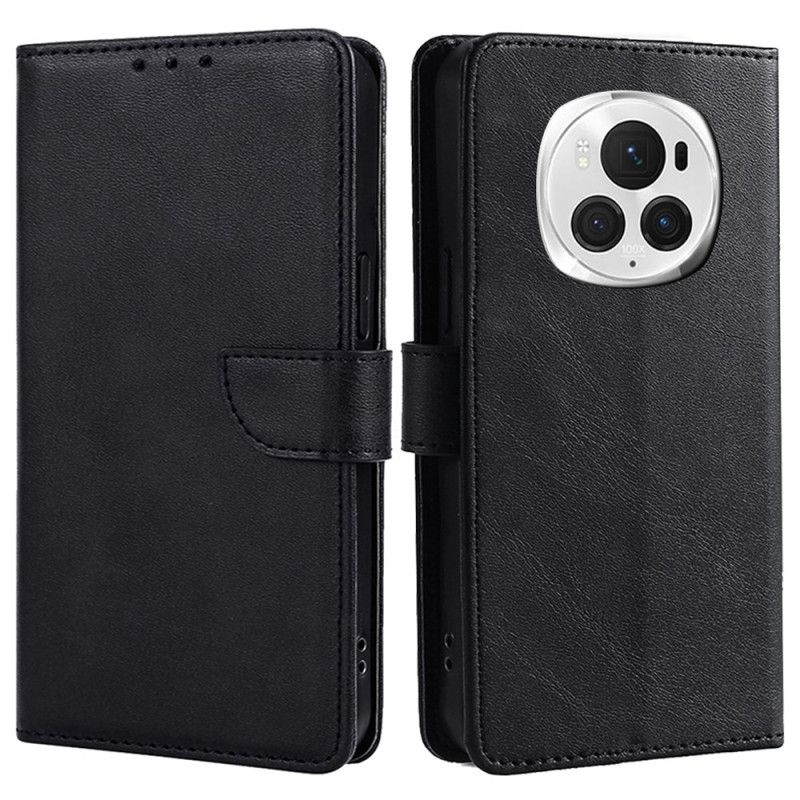 Kožený Kryt Honor Magic 6 Pro Retro Magnetická Spona