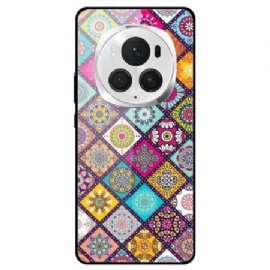 Kryt Honor Magic 6 Pro Kryty Na Mobil Patchwork Tvrzené Sklo