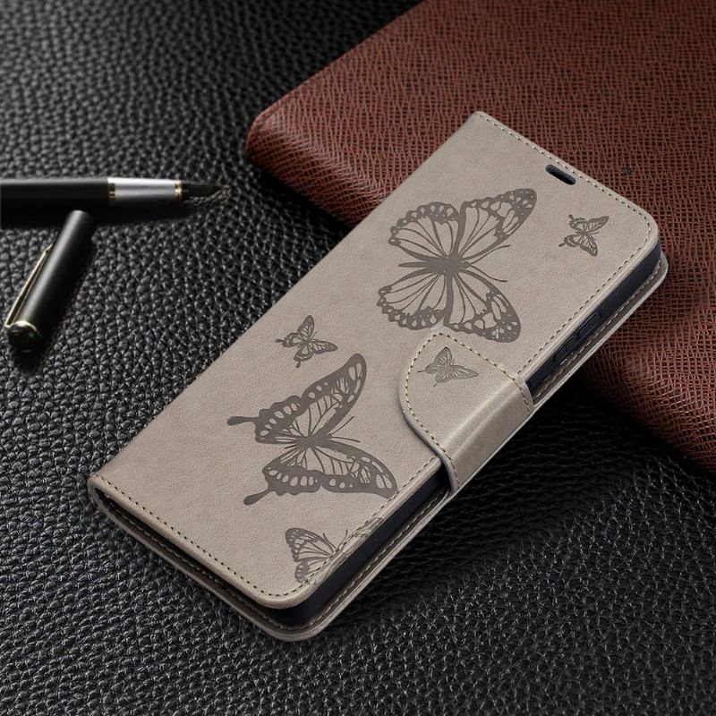 Flipové Pouzdro Na Samsung Galaxy S21 Ultra 5G Motýli Podpůrných Funkcí