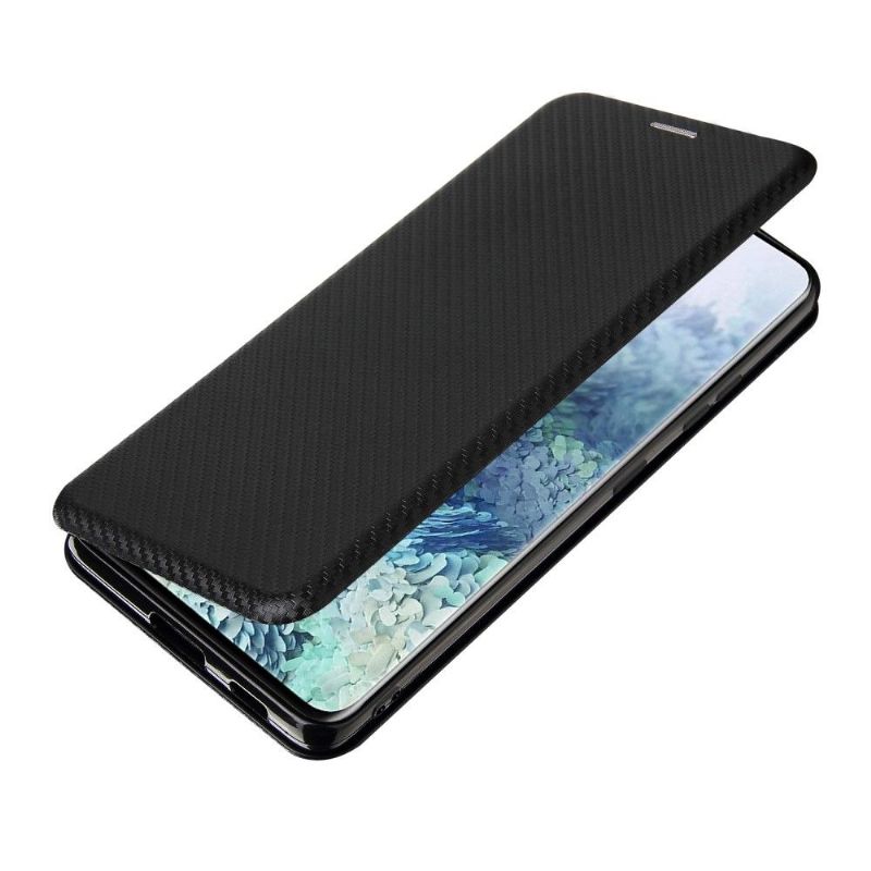 Kožené Pouzdro Na Samsung Galaxy S21 Ultra 5G Umělá Kůže Ve Stylu Uhlíkových Vláken