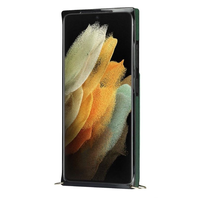 Kryt Na Samsung Galaxy S21 Ultra 5G Na Lana Držák Vizitky