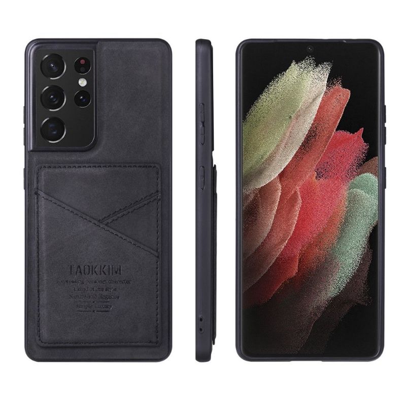 Kryt Na Samsung Galaxy S21 Ultra 5G Vintage Umělá Kůže