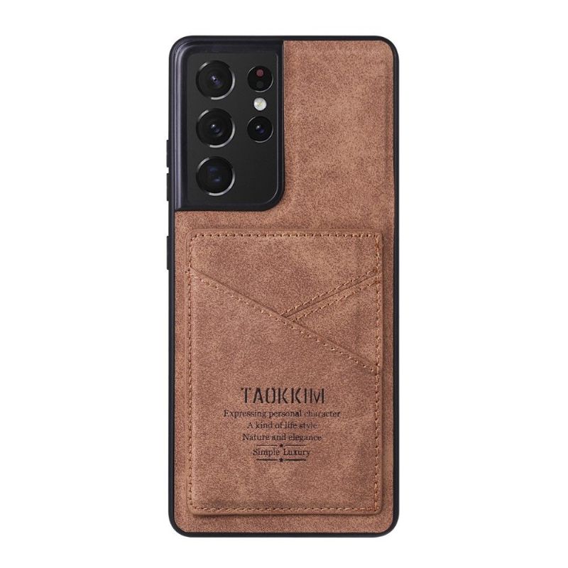 Kryt Na Samsung Galaxy S21 Ultra 5G Vintage Umělá Kůže