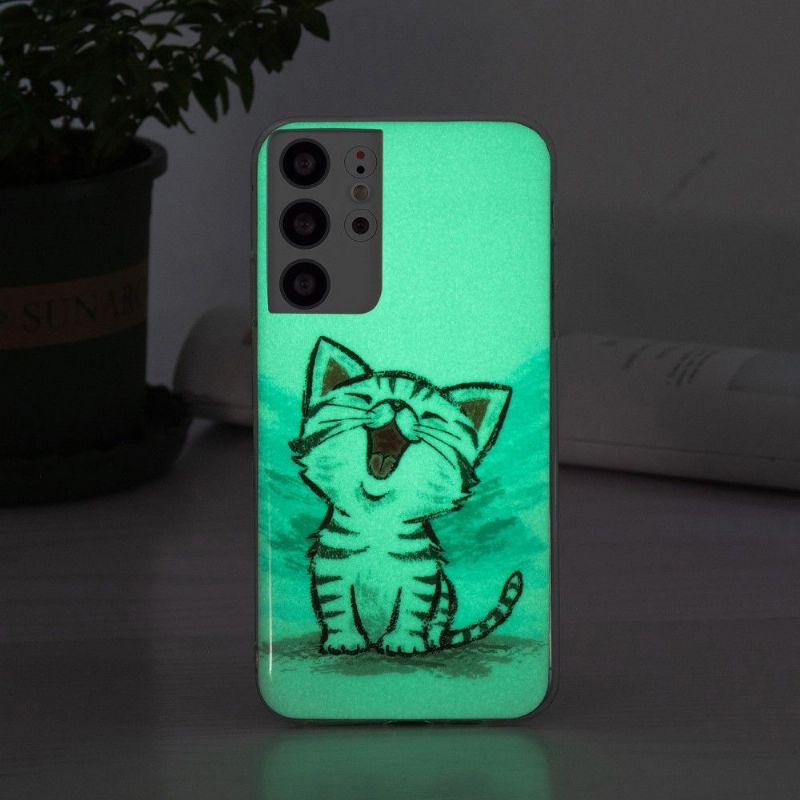 Kryty Na Mobil Na Samsung Galaxy S21 Ultra 5G Fluorescenční Obsah Chatu