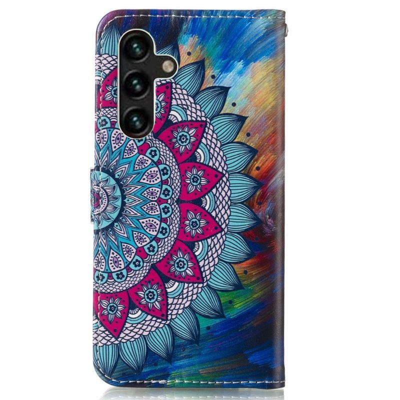 Flipové Pouzdro Na Samsung Galaxy A13 5G Květinová Mandala
