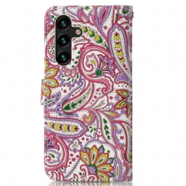 Flipové Pouzdro Na Samsung Galaxy A13 5G Paisley Flower