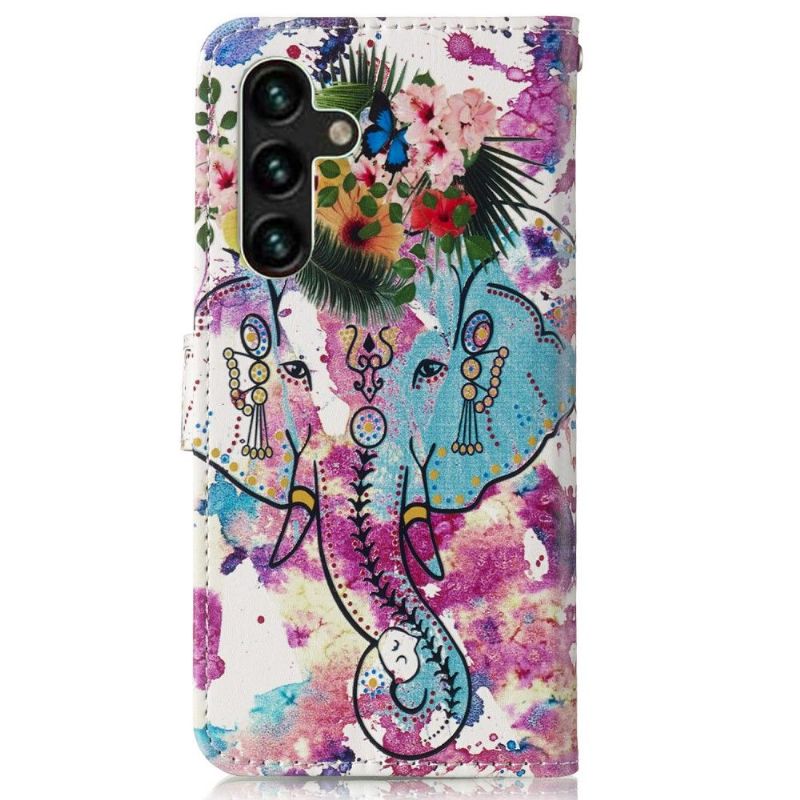 Flipové Pouzdro Na Samsung Galaxy A13 5G Tropický Slon
