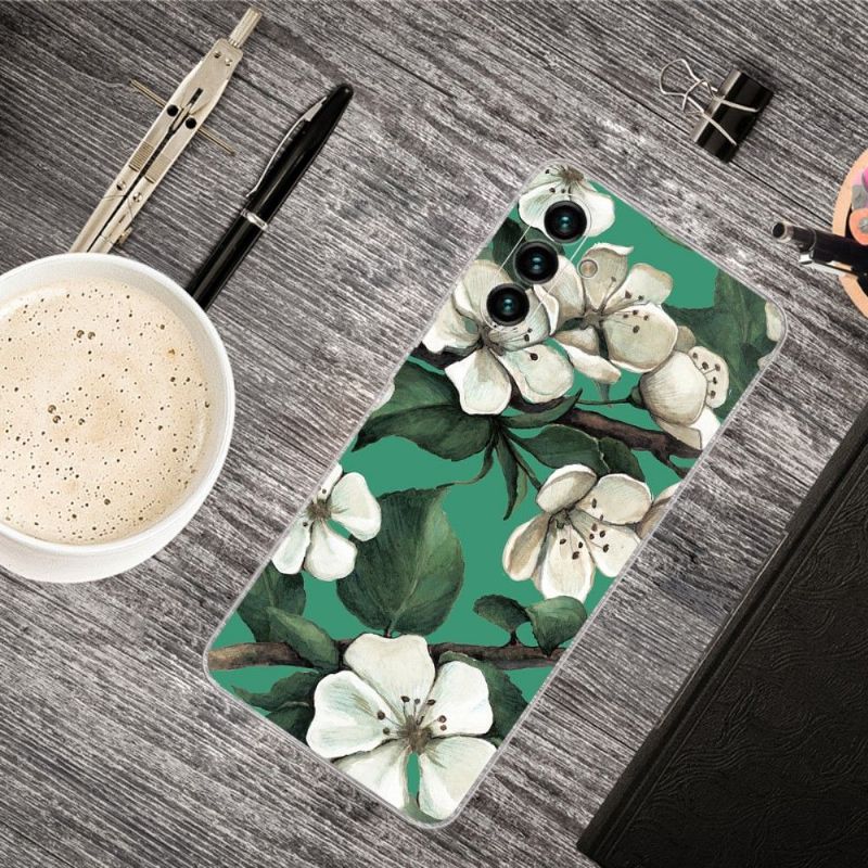 Kryt Na Samsung Galaxy A13 5G Bílé Květy