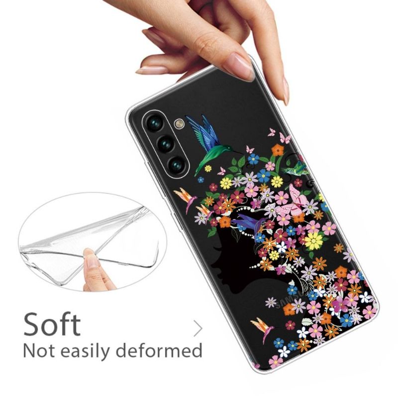 Kryt Na Samsung Galaxy A13 5G Květiny Kolibříka