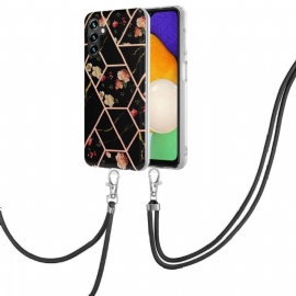 Kryt Na Samsung Galaxy A13 5G Na Lana Mramor A Květiny
