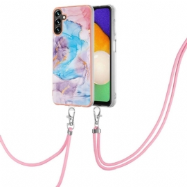 Kryty Na Mobil Na Samsung Galaxy A13 5G Na Lana Modrý Mramor