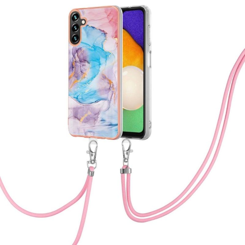 Kryty Na Mobil Na Samsung Galaxy A13 5G Na Lana Modrý Mramor