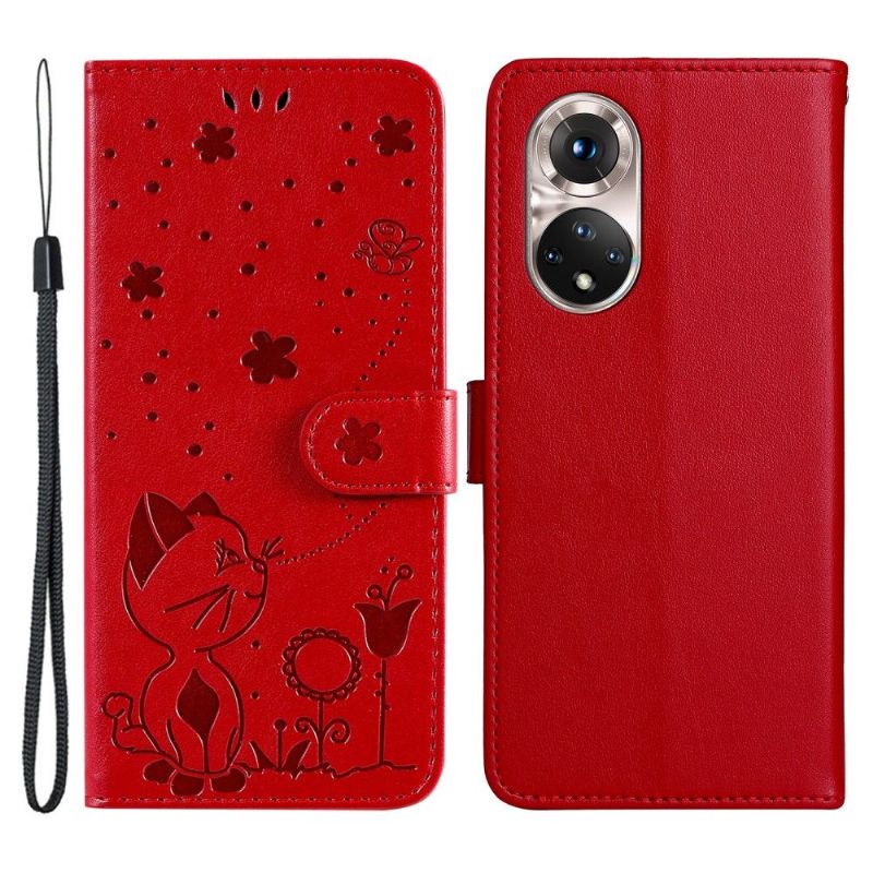 Flipové Pouzdro Na Huawei Nova 9 / Honor 50 Ilustrace Kočky