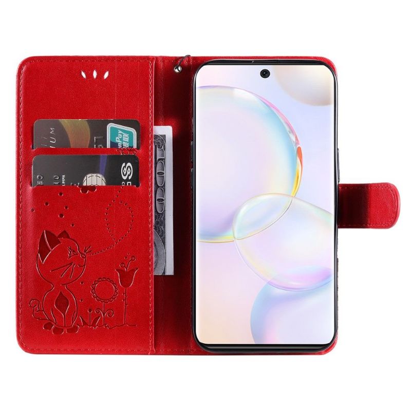 Flipové Pouzdro Na Huawei Nova 9 / Honor 50 Ilustrace Kočky