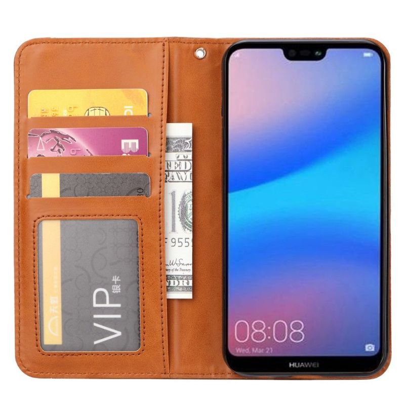 Flipové Pouzdro Na Huawei Y6 2019 Kožené Pouzdro Na Stojan
