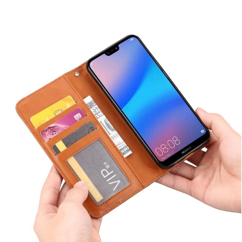 Flipové Pouzdro Na Huawei Y6 2019 Kožené Pouzdro Na Stojan