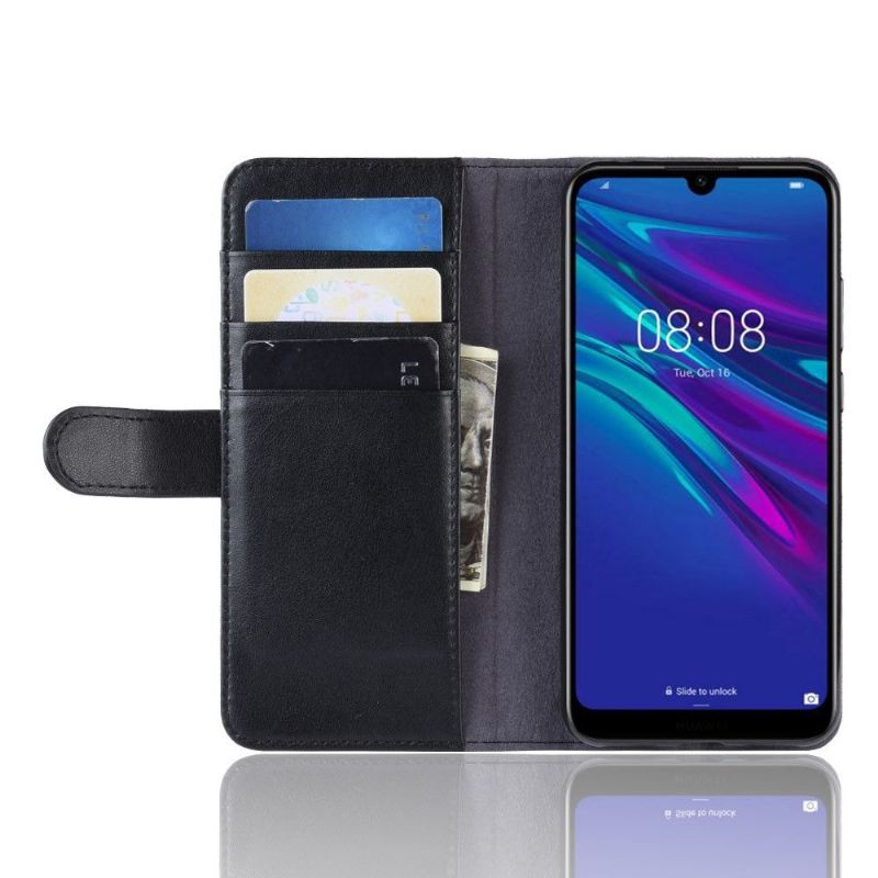 Pouzdra Na Huawei Y6 2019 Prémiová Kůže - Černá