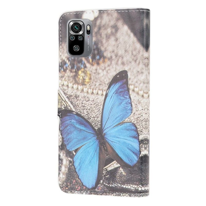 Flipové Pouzdro Na Xiaomi Redmi Note 10 Modrí Motýli