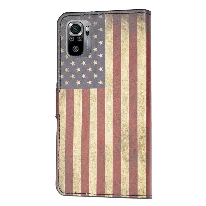 Flipové Pouzdro Na Xiaomi Redmi Note 10 Vintage Americká Vlajka
