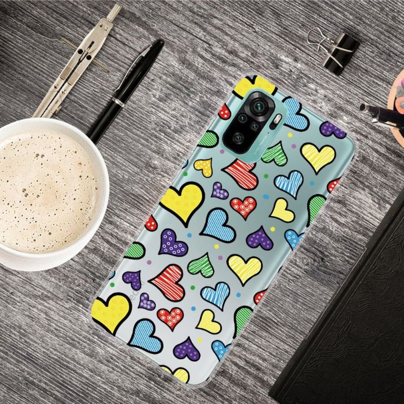 Kryt Na Xiaomi Redmi Note 10 Barevná Srdce