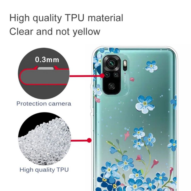 Kryt Na Xiaomi Redmi Note 10 Modré Květy