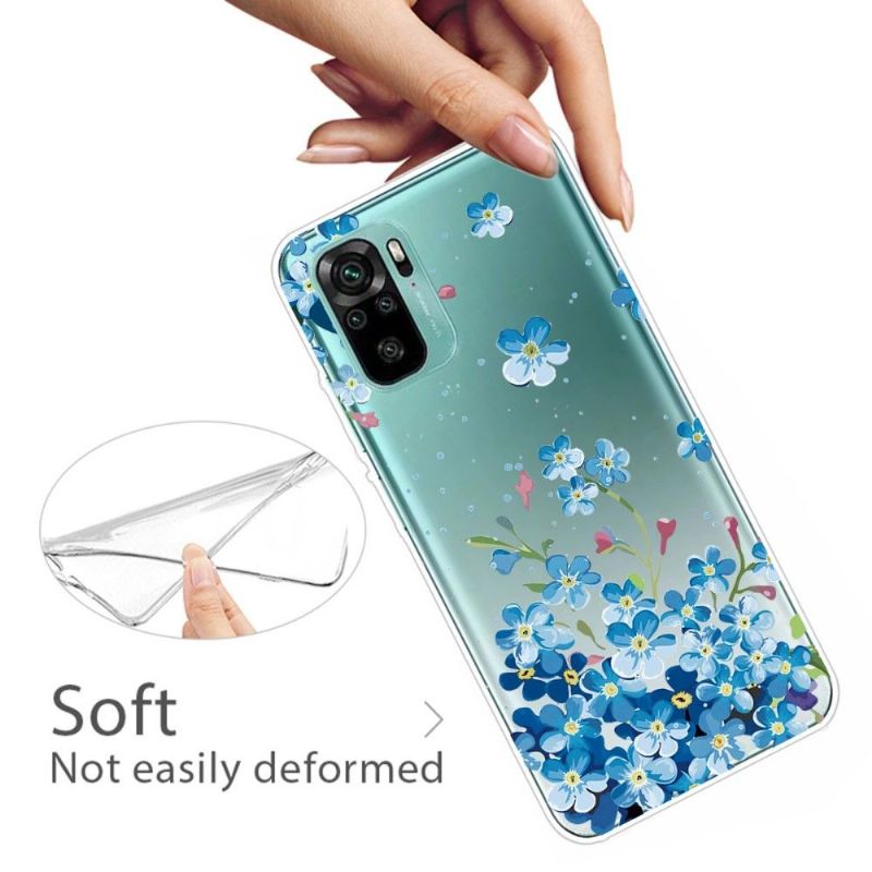 Kryt Na Xiaomi Redmi Note 10 Modré Květy